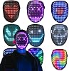 LED Mask with Gesture Sensing, LED Halloween Mask, LEDs Light Up Face Masks, Scary Light Up Masks with 50 Static and Dynamic Images, LEDMask for Halloween, Cosplay Party Masquerade, Carnival