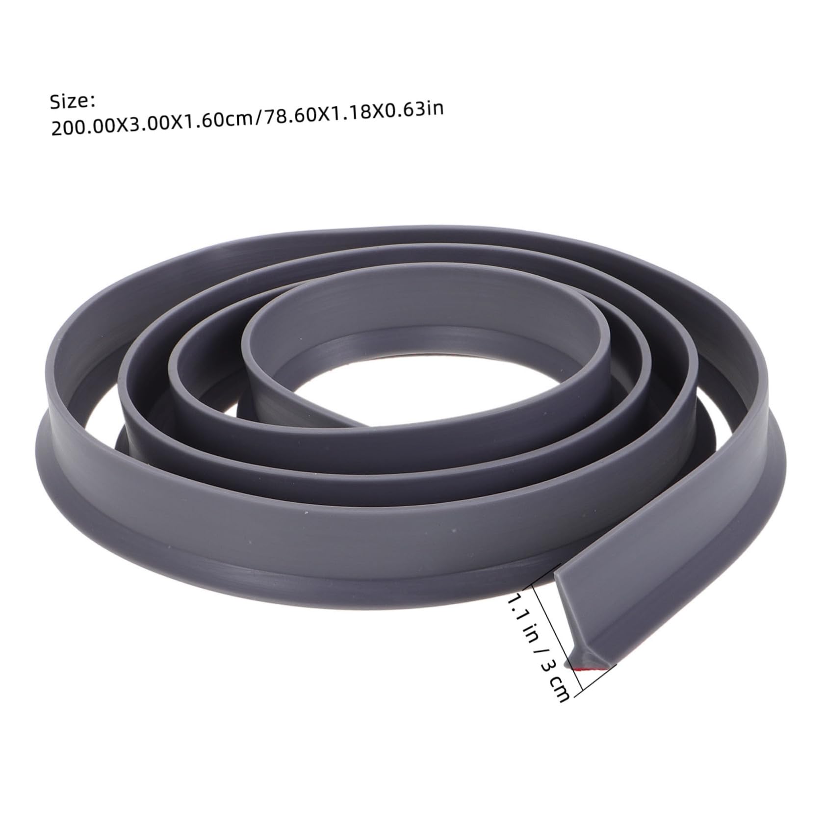 Cabilock Water Retaining Strip Flexible Shower Water Guard for Wet and Dry Separation High Long Strong Adhesive Splash Barrier for Bathroom Bathtub Kitchen Sink Grey