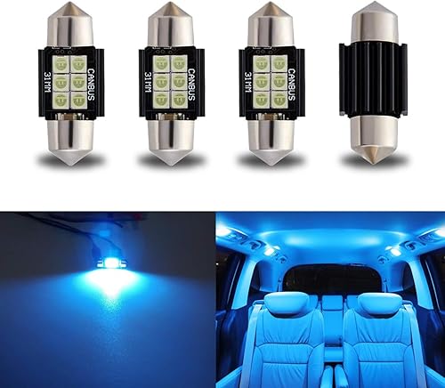 iBrightstar DE3175 DE3021 Festoon de 9-30 V- Focos LED de 1.25 pulgadas (31 mm) extremadamente brillantes y sin errores para luces de interior, de