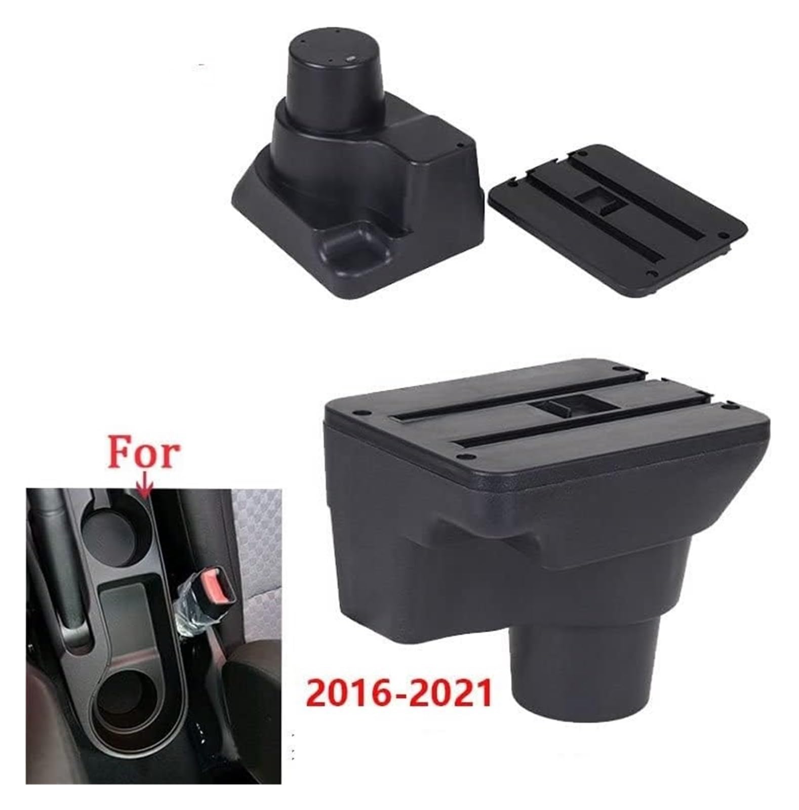 Cassetto Portaoggetti Per Kia Per Rio 4 X Per X-Line 2016 2017 2018 2019 2020 2021 Bracciolo Per Auto Accessori Per Dettagli Interni(A3 7 USB)
