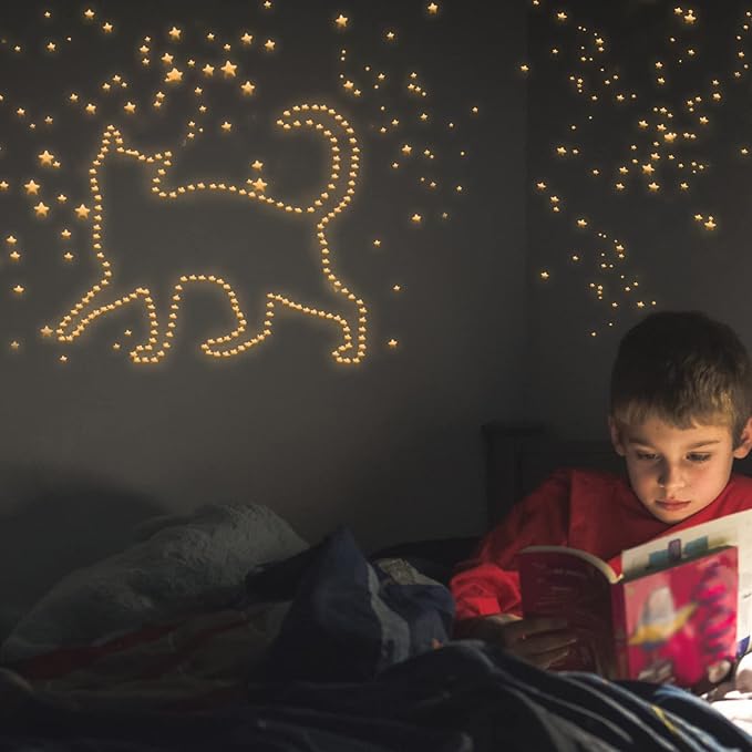 633 Pegatinas brillantes estrellas 3D para pared techo miniatura 7