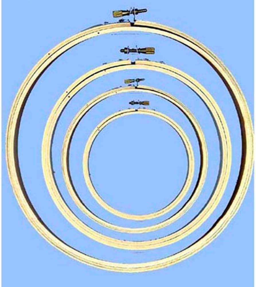 Wooden Embroidery Hoops, Set of 4