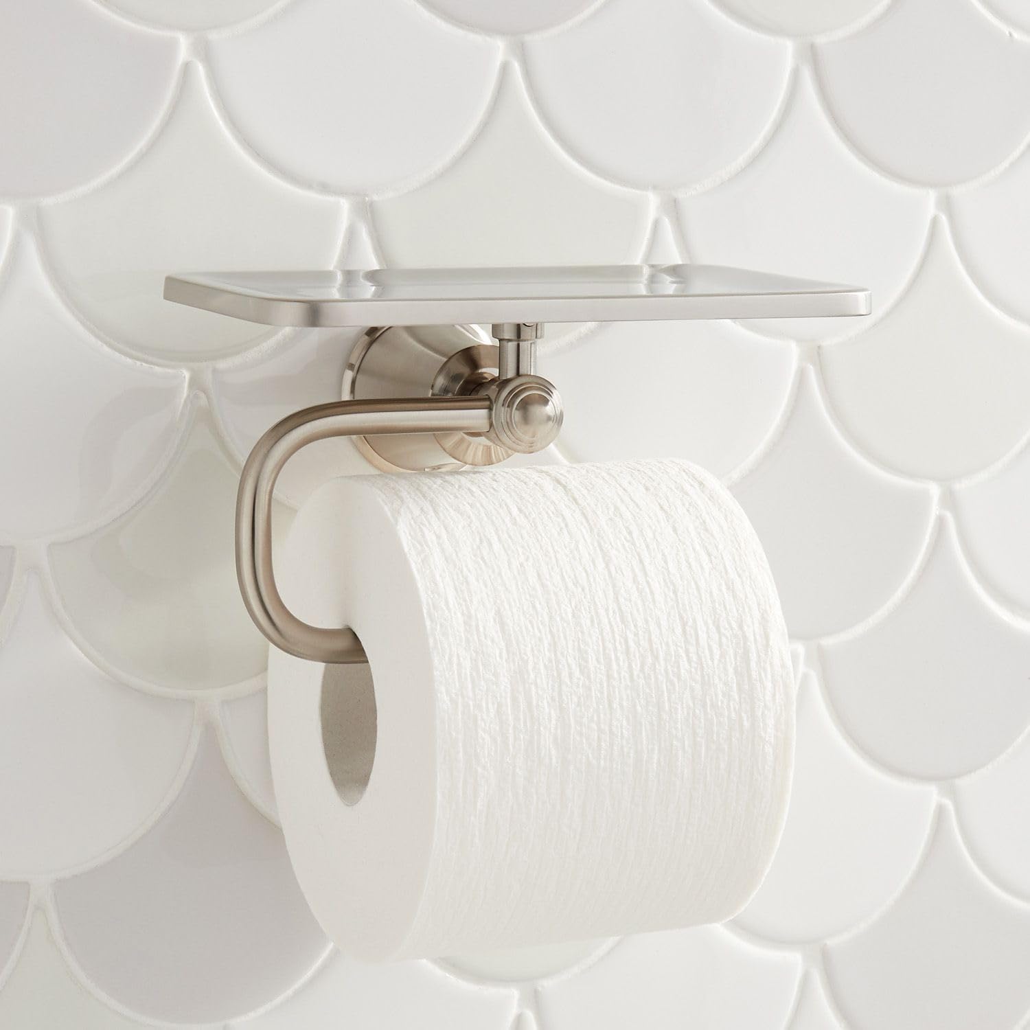 433265 Cooper Single Post Tissue Holder with Shelf
