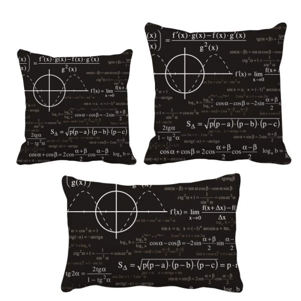 Housse de coussin motif courbes et calculs pour sublimer votre bureau