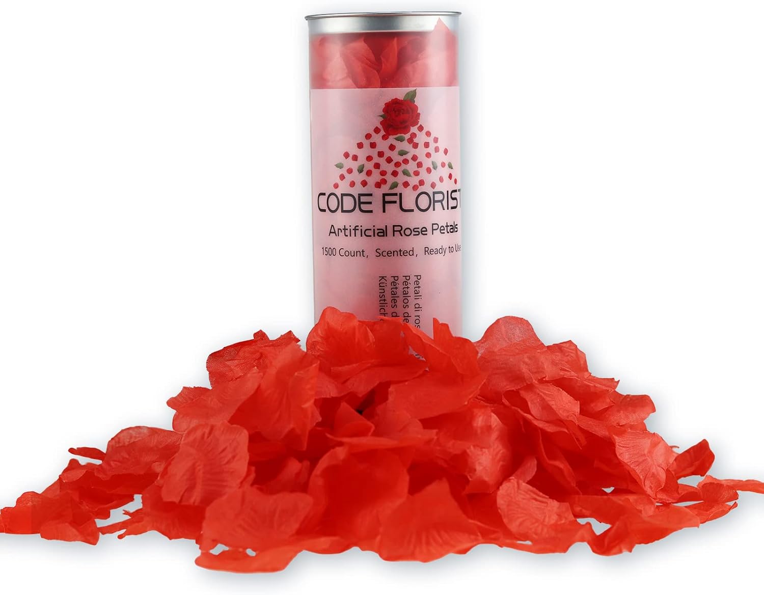 CODE FLORIST 1100 PCS Red Silk Rose Petals for Valentine's
