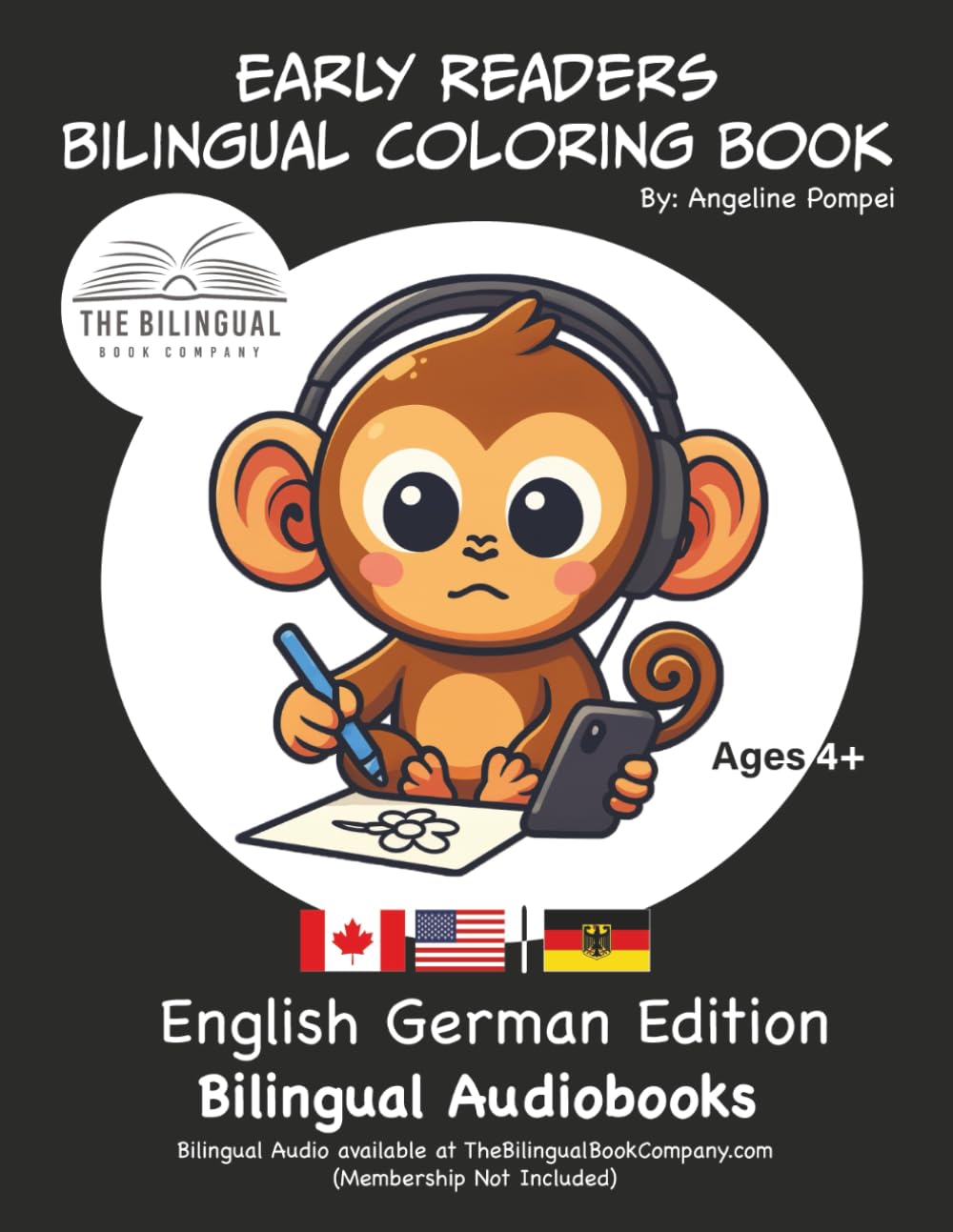 Early Readers Bilingual Coloring Book English–German Edition: Bilingual Audiobook
