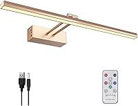 Vista 15 de FUNCHDAY Luz para Cuadros, Luces de Arte a Batería para Pared, Luz Inalámbrica con Control Remoto para Pinturas con Temporizador y Regulable