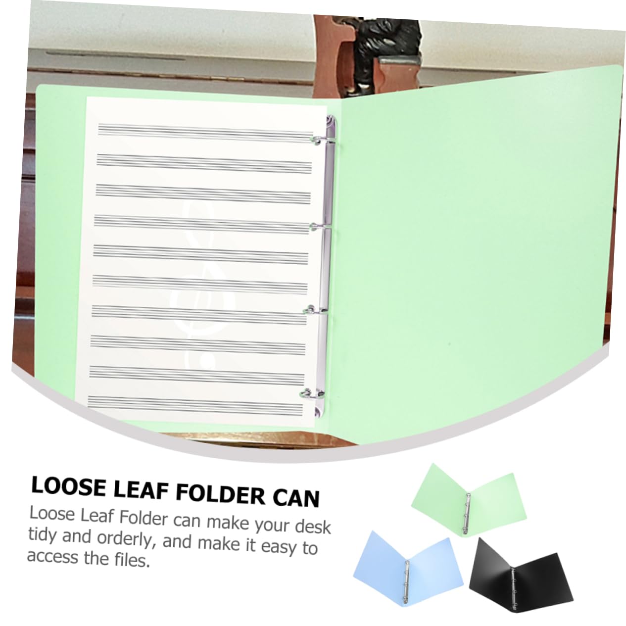 TEHAUX 3pezzi Cartellina Multi- Organizer Per Documenti e Spartiti Design e Portatile Colori Per e Scuola