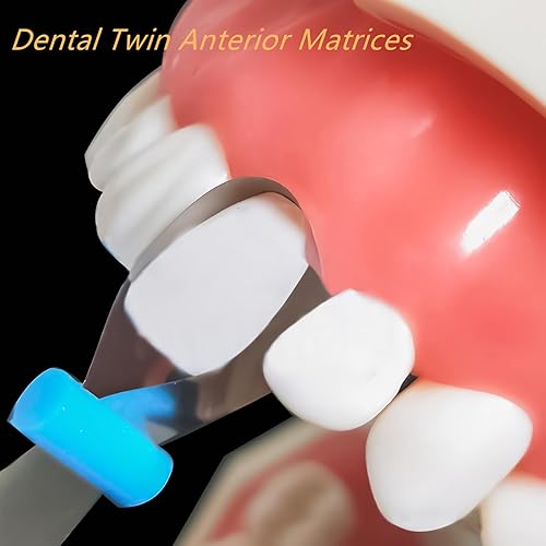 Miniatura 5 de 50 bandas de matriz dental, bandas de matriz de restauración de metal dental, matrices contorneadas seccionales ortodónticas sin retenedores,