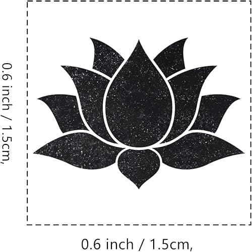 Miniatura 2 de Sello de goma de flor de loto, 35 pulgadas, pequeño mini sello para álbumes de recortes, planificador de tarjetas