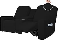 Vista 1 de Easy-Going Sofá reclinable elástico de 1 pieza con funda de consola central, funda reclinable de 2 plazas con soporte y almacenamiento, funda