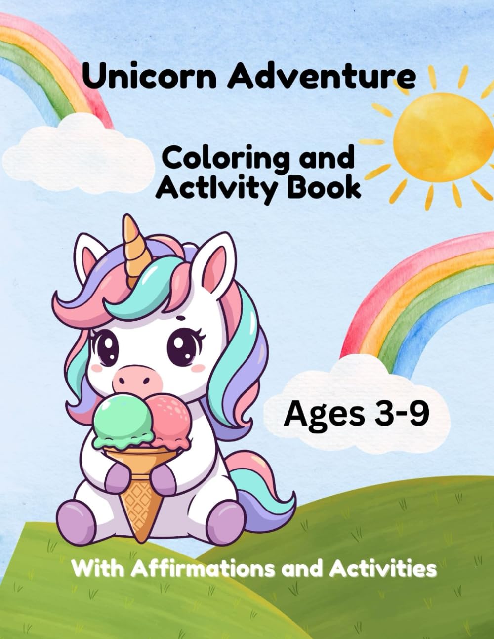 Cute Unicorn Coloring Book for Kids Ages 3–6: Includes Bonus Maze Page – Fun & Magical Coloring for Kids Ages 3–6