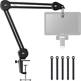 Flexible Microscope Arm Stand，LCD Digital Microscope Boom Suspension Stand with 3/8" to 5/8" Screw Adapter Clip for DM4S DM9 Coin Microscope, DM201 DM202 DM401 DM601 DM602 Felx Soldering Microscope