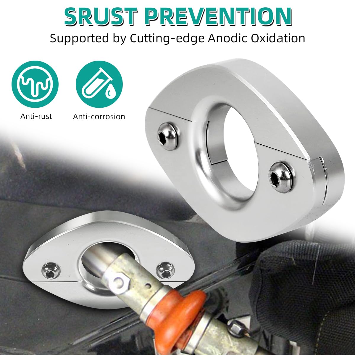 MOTOQUEEN Firewall Grommet 1.25" Aluminum Firewall Pass Through for Wiring Harness- Eliminates
