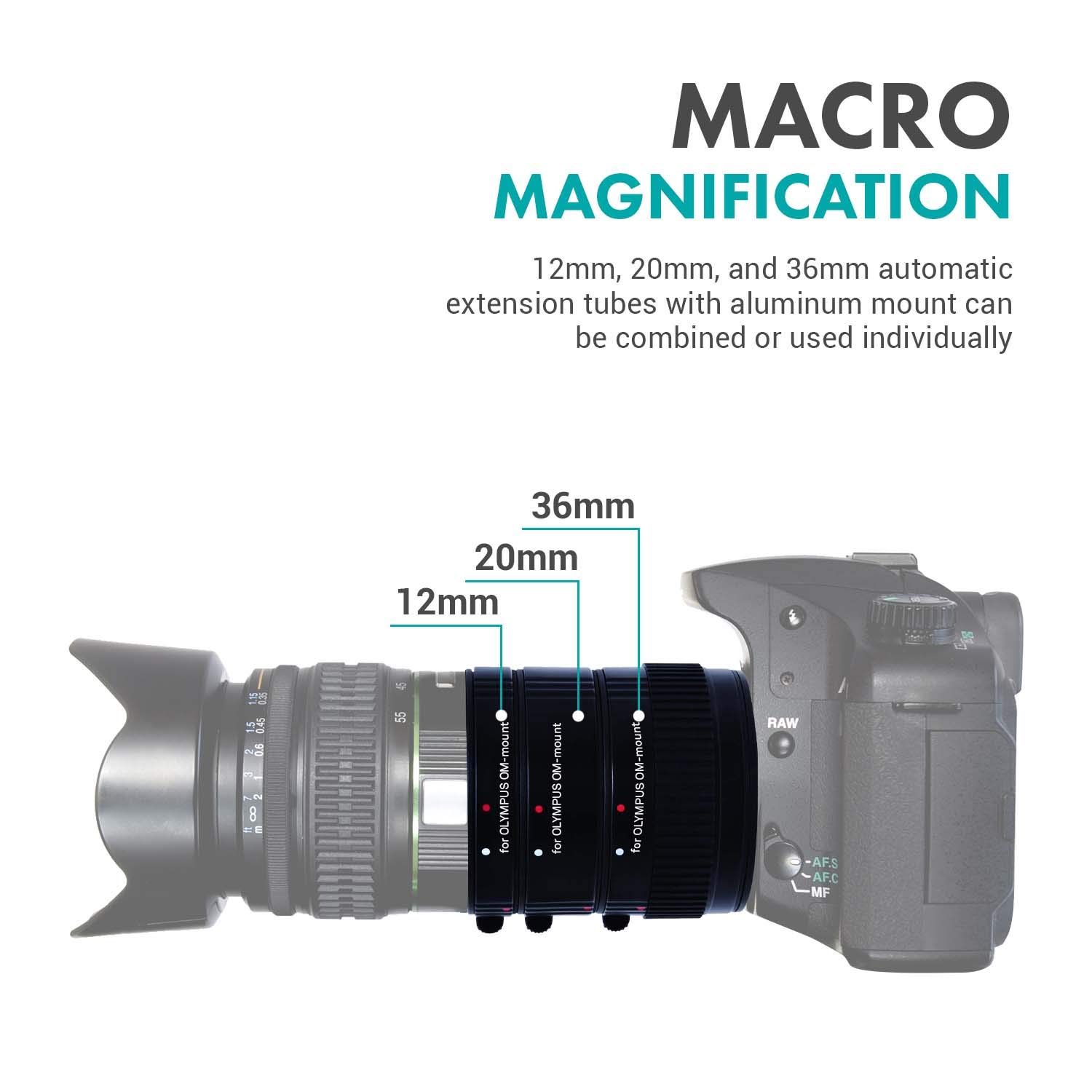 Mcoplus Ext-RF-M RF Mount EOS R/RP/R5/R6 Messa a Fuoco Automatica AF