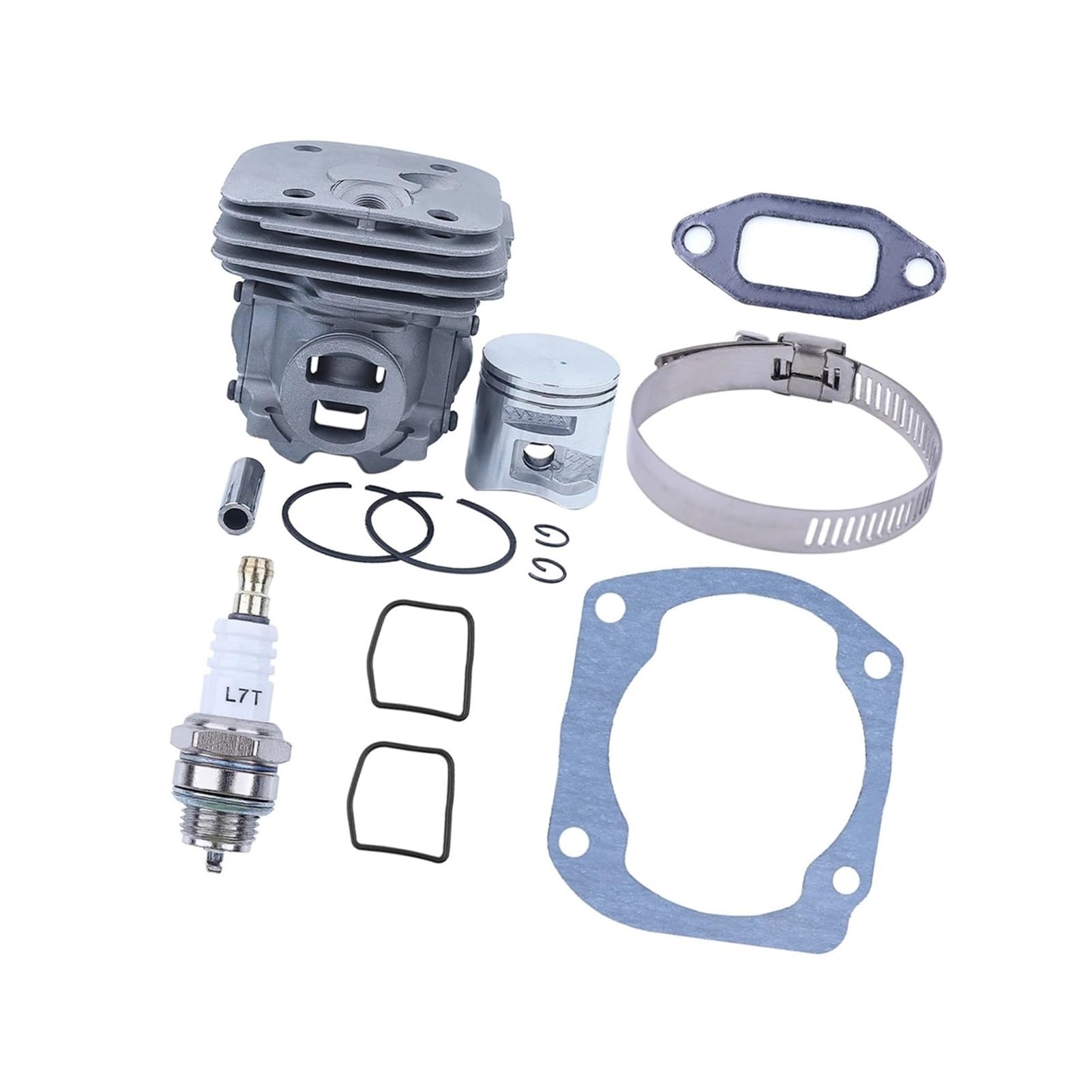 Kit cylindre piston 50mm pour entretien et réfection moteur tronçonneuse 2166 2172