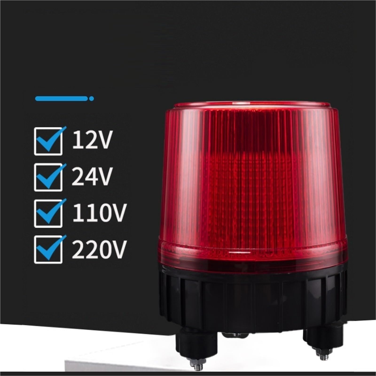 Światło ostrzegawcze LED-1181J z migającym brzęczykiem (czerwony 12V)
