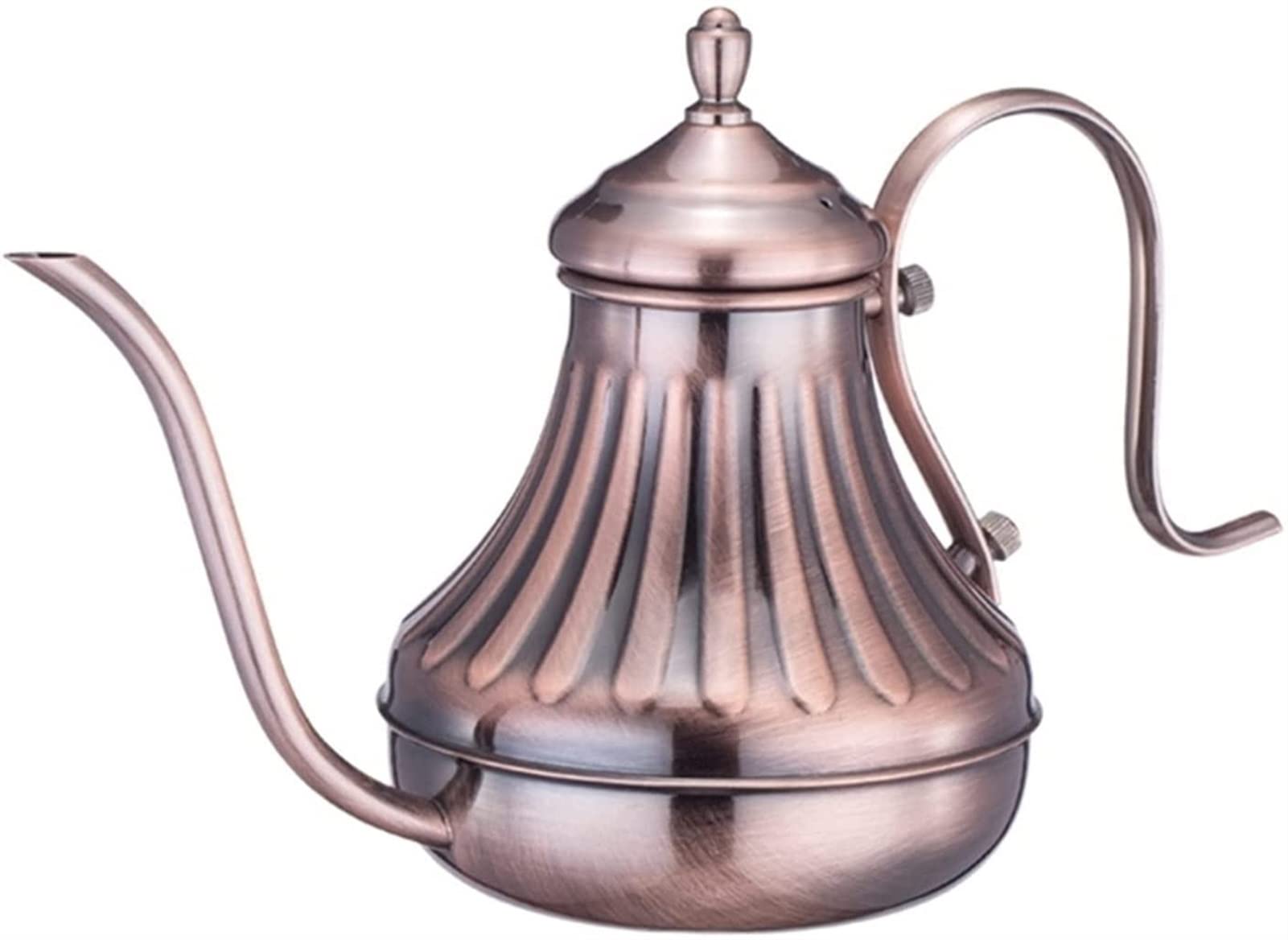 Cafetera Cafetera Cafetera Fina Boca Cabeza Café Café Caballera Larga Poder Sobre Coffee Kettle Bronce 304 Acero inoxidable Bricolaje Coffe Maker Tetera Francesa Prensa Acero Inoxidable cafetera