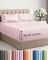 Vista 24 de Juego de sábanas de tamaño California king, transpirables, refrescantes, con esquinas extraprofundas de 18-24 pulgadas, de ajuste fácil