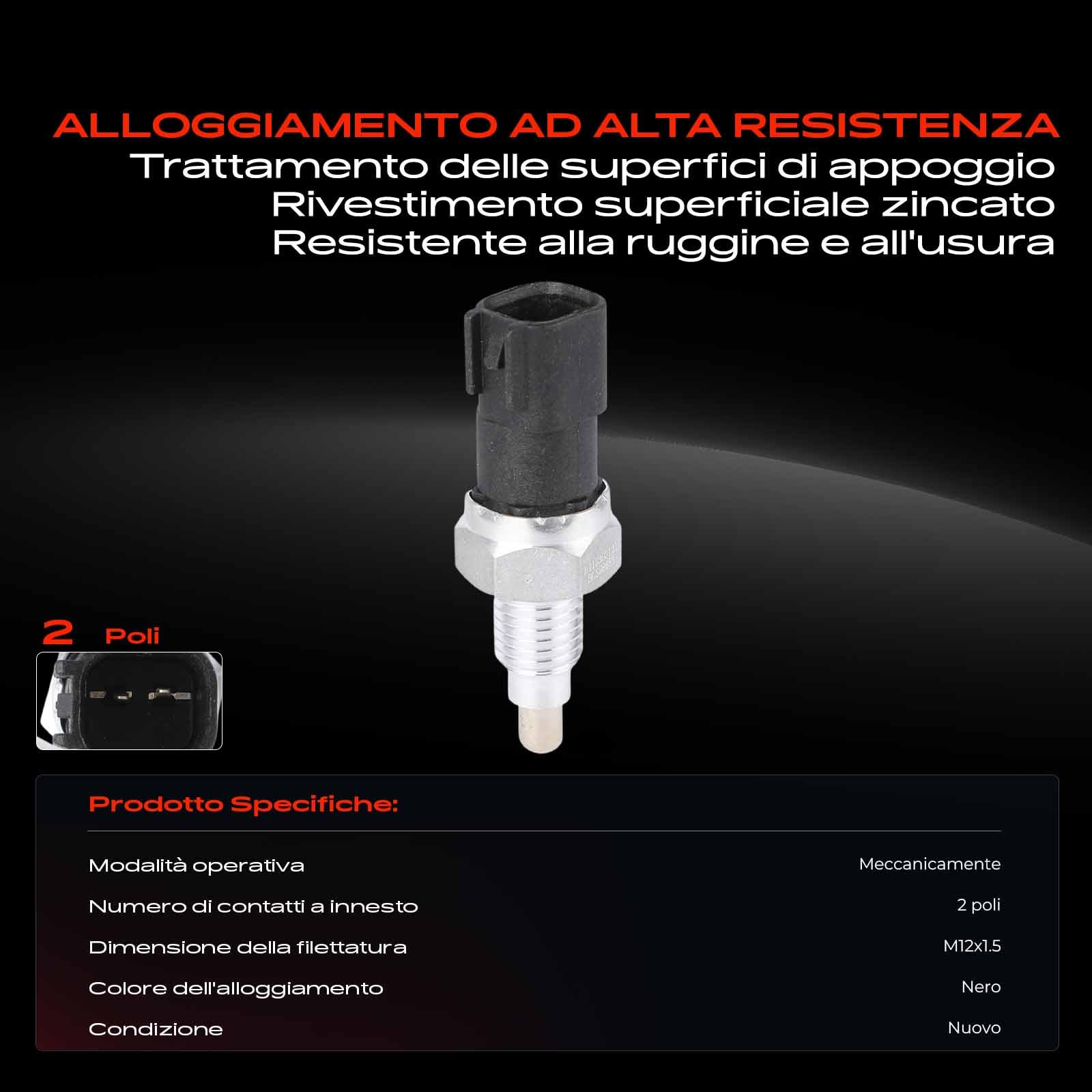 Frankberg Interruttore luci di stop 2-Poli Compatibile con Astra J Caravan P10 Astra J GTC Astra J P10 Antara L07 Astra J Berlina Replace# 96628655