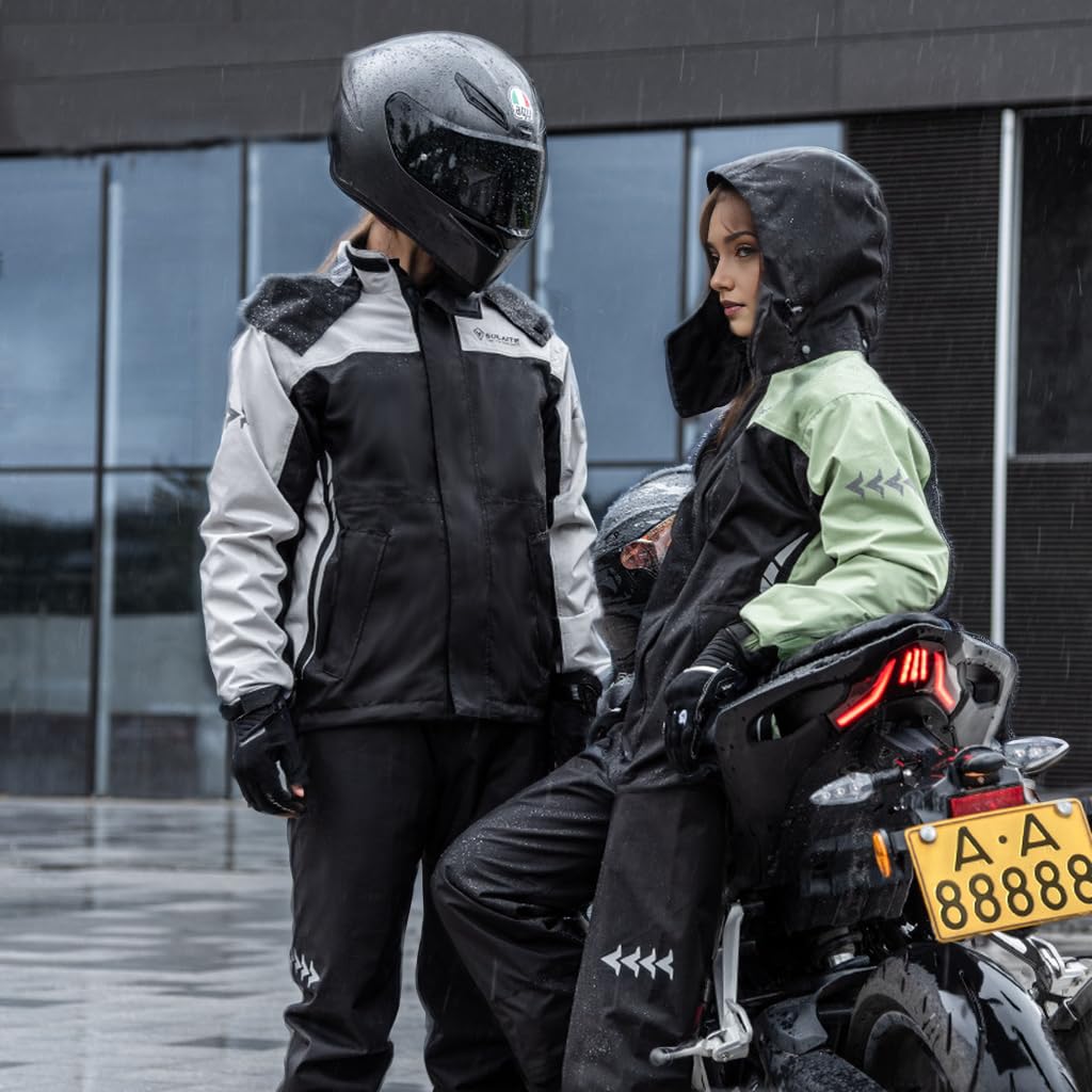Motorcycle Rain Suit Reflective Waterproof Rain Gear Piece Set