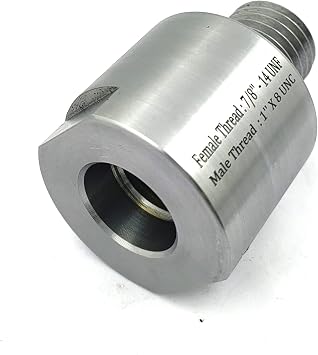 Woodworking Lathe Headstock Spindle Adapter ((MT 1 X 8 TPI TO FT 7/8 X 14 TPI))