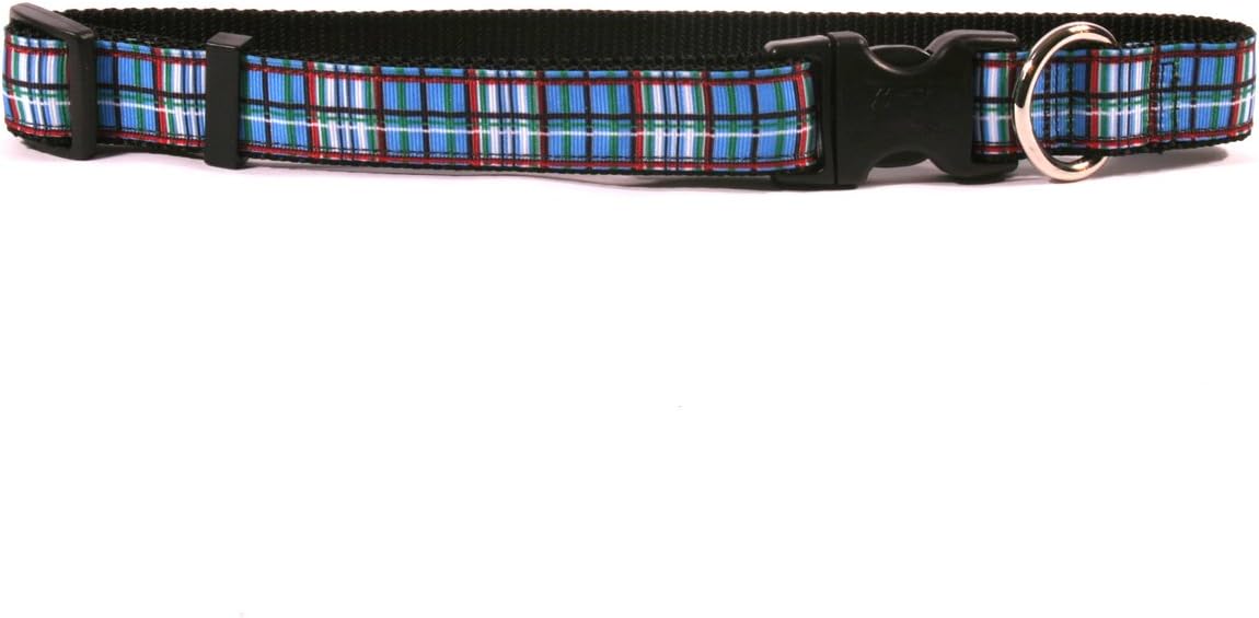 Yellow Dog Design Tartan Blue Step-in Dog Harness-Size Large-1" Wide and fits Chest Circumference of 25 to 40"