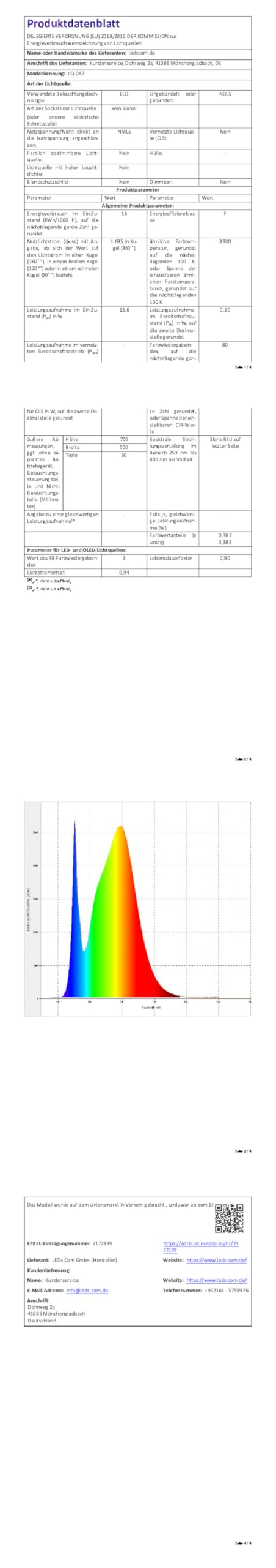 ledscom.de 2 lustra LED BALI z oświetleniem, 50 cm x 70 cm, 1695 lm, biały