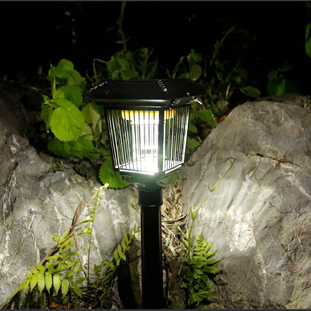 Lampada solare antizanzare, lampada antimosche elettrica ad energia solare, impermeabile ricaricabile con lampada da campeggio, antizanzare, zapper antimosche, scacciamosche per interni ed esterni