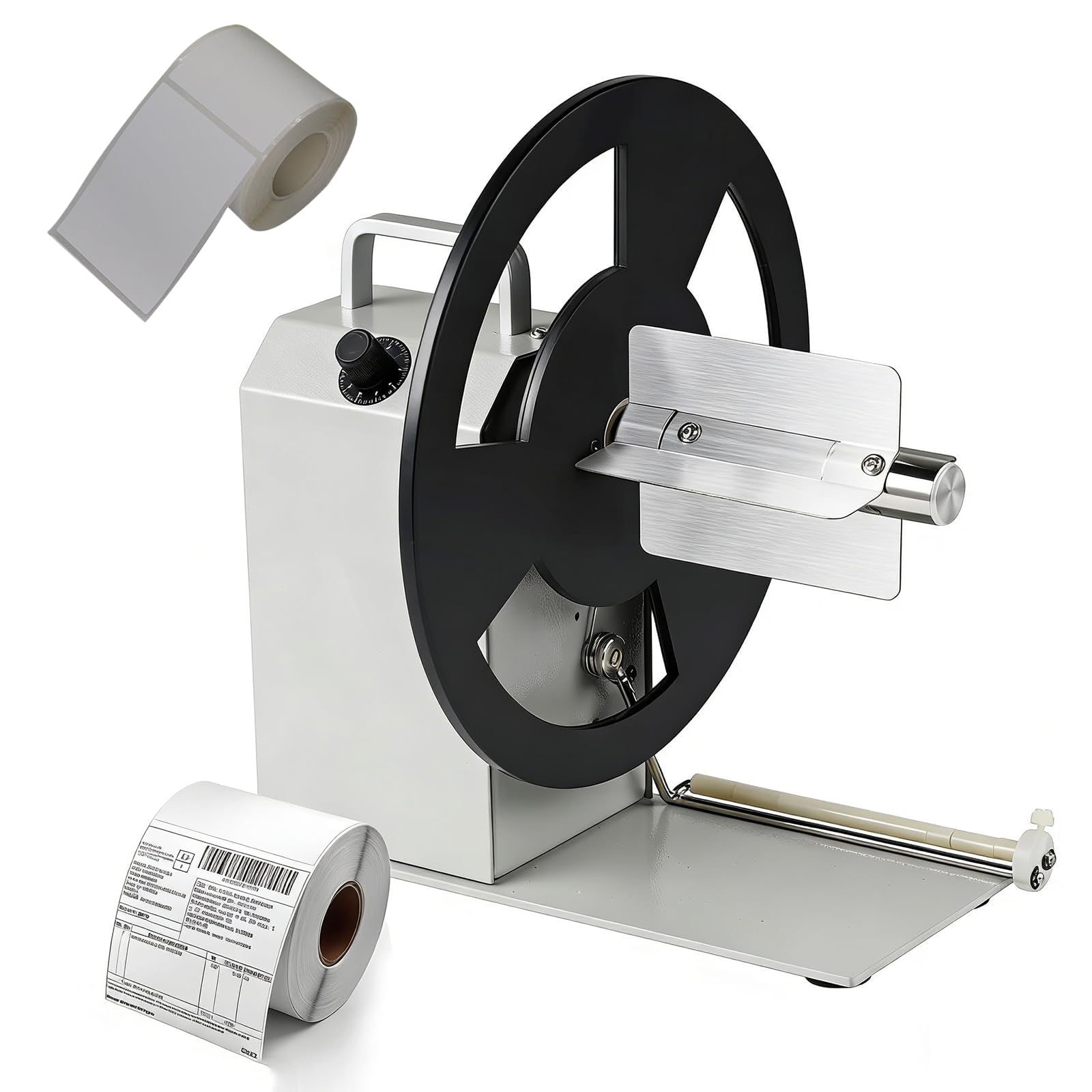 Automatic Label Rewinder Machine, 2-Way Rewinding, 1-3 Inch Core, 1-8 Inch/s Speed, Max Width 120mm, Max Label Diameter 230mm, Sync with Printers