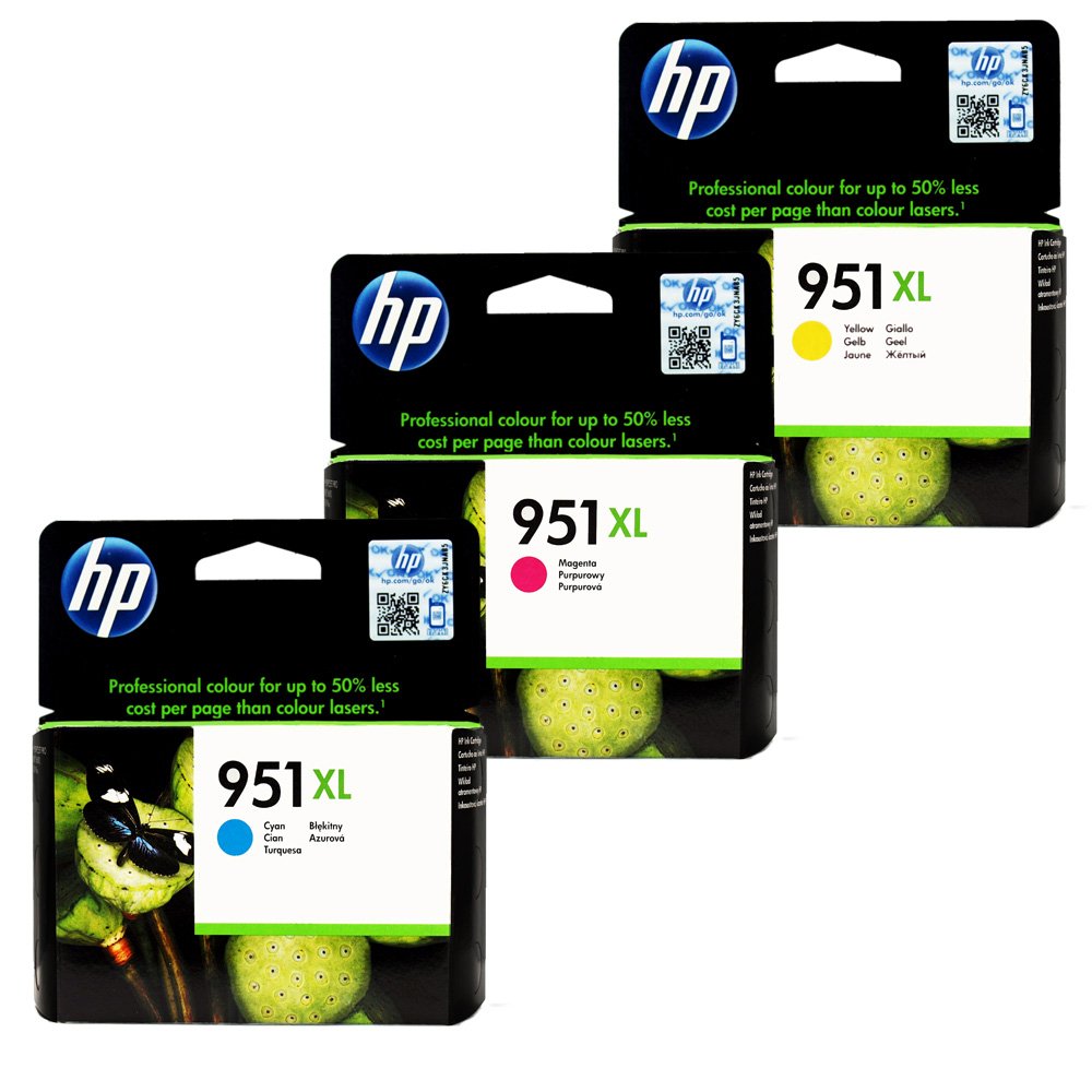 Genuine HP CR318BN 951XL Combo 3-Color- 1 Cyan XL/ 1 Magenta XL/1 Yellow XL (B007CS6RBO) Amazon Price History, Amazon Price Tracker