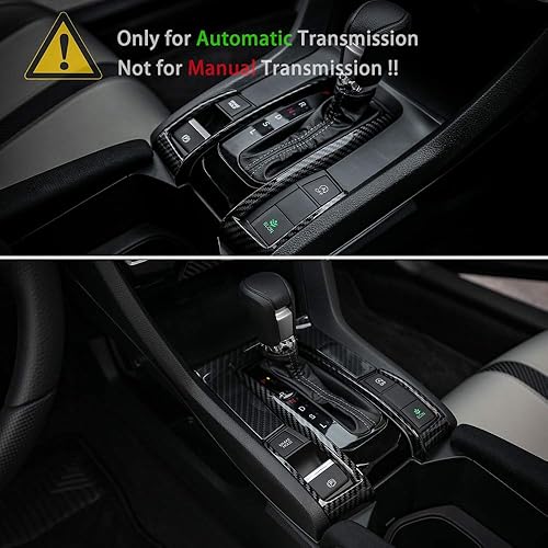 Miniatura 6 de Thenice Para caja de engranajes de plástico ABS Civic de 10 generación CVT de cambio automático, calcomanía de decoración para Honda Civic 2021 2020