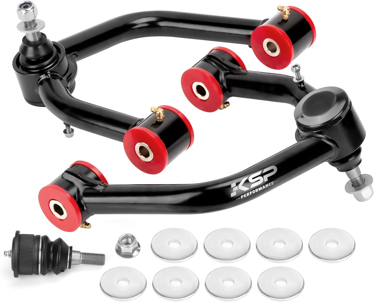 KSP 2-4" Upper Control Arms for Tacoma 2004-2023, Adjustable Front Upper Control Arm Compatible with Toyota Hilux Fortuner 2004-2023, Front Steel Tubular On Right and Left UCA Fit Prerunner 2005+up