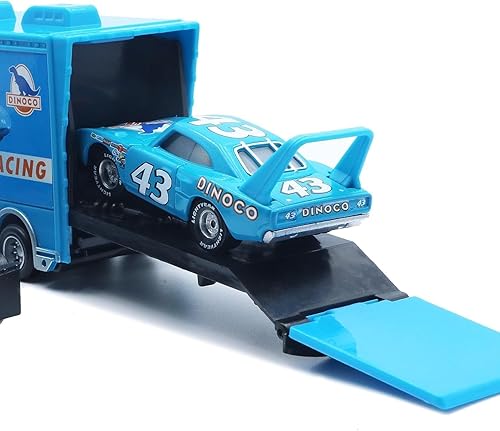 Vista 18 de Movie Cars 2 3 Nuevo Dinoco Hauler NO.51 y Curz Ramirez Racer Speed 2 unidades, vehículos McQueen Jackson Storm Cruz Ramírez
