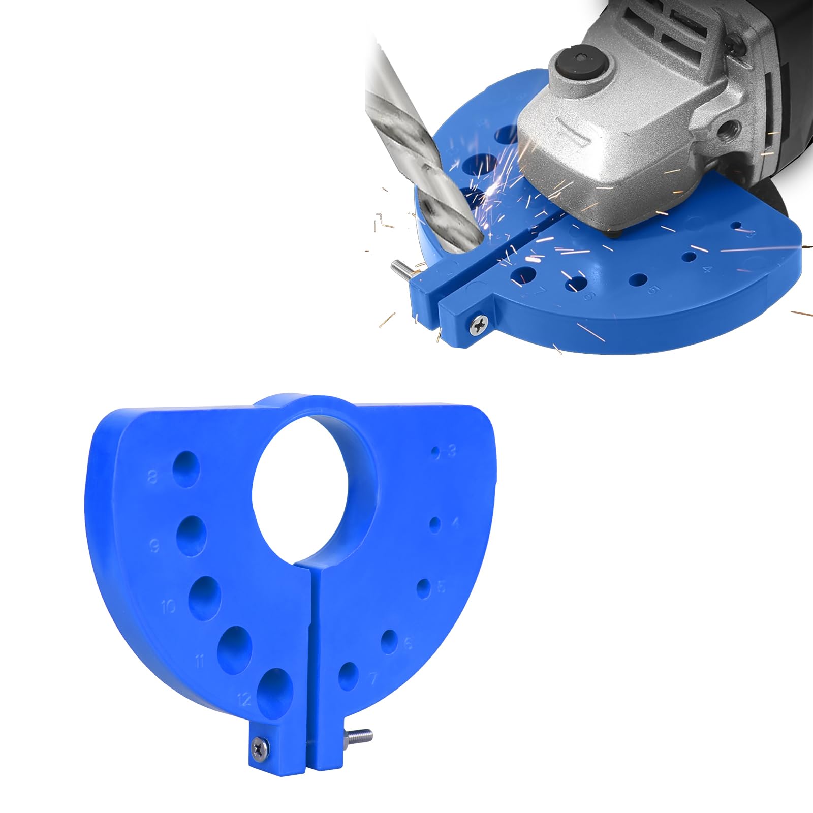 Afilador de brocas – Accesorio de taladro de ángulo derecho, herramienta de amoladora de brocas multi-specification Drill Bit Grinding (azul)
