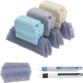 3Pcs Cleaning Brush and 6Pcs Replacement Cloth, 2Pcs Clean Brush