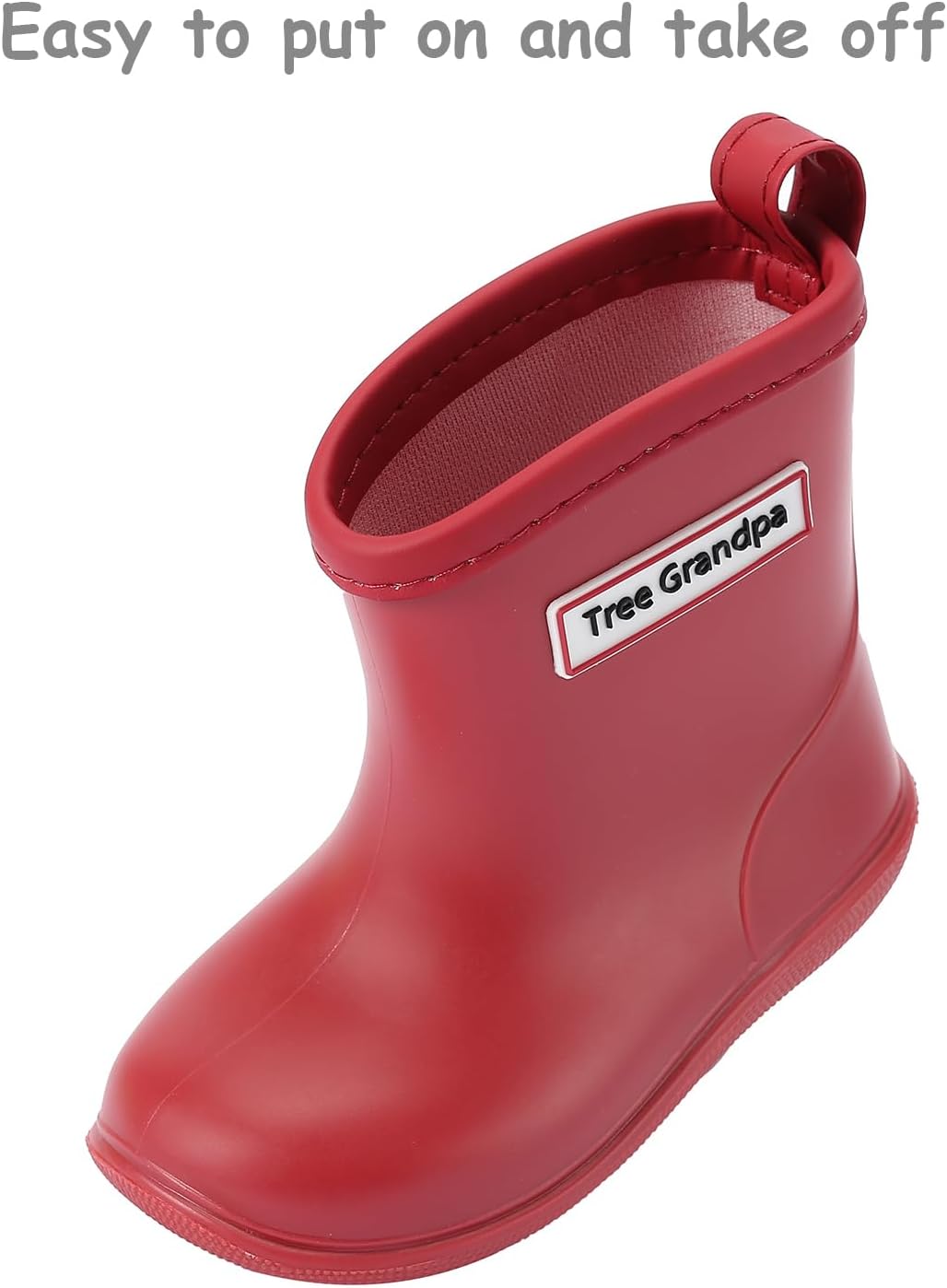 Tree Grandpa Toddler Rain Boots for Boys Girls Waterproof Baby Kids Rain Boots With Easy-on - Image 4