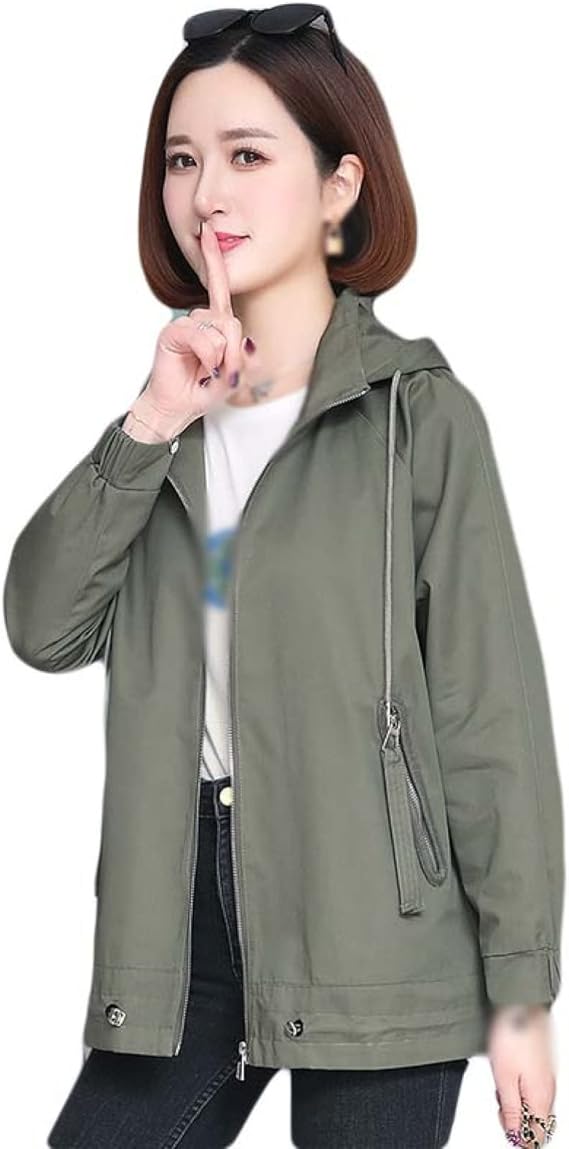 Amazon トレンチコート レディース ショートコート ジャケット フード 大きいサイズ トレンチ コート ショート シンプル 春秋冬 ファッション 無地 純色 長袖 ショート丈 アウター カジュアル 通勤 通学 フォーマル M 3xl コート ジャケット 通販