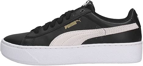 puma platform nere pelle
