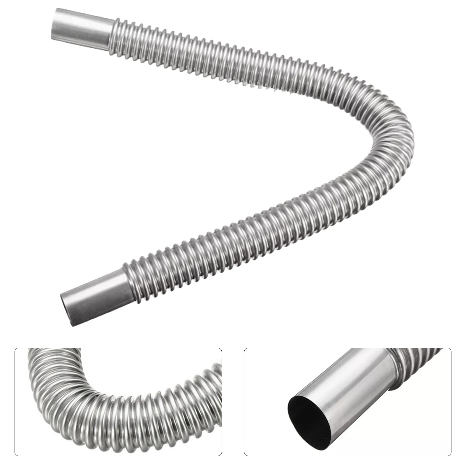 Silenziatore di scarico per auto, morsetto di scarico per auto, kit di riscaldamento per generatori di corrente, morsetti in acciaio inox, 24 mm, per riscaldamento ad aria diesel