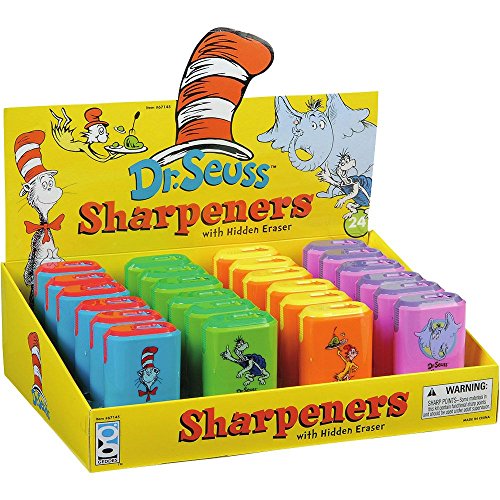 Raymond Geddes Dr. Seuss Character Erasers and Sharpeners (Pack of 24)