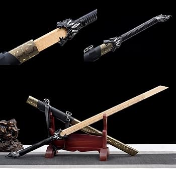 Amazon | 竹製古代中国の唐刀楠竹質ストレートカッタ太刀刀剣を抜く