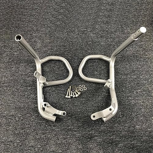 Crash bar inférieur pour BMW F800GS en acier tubulaire renforcé finition argent