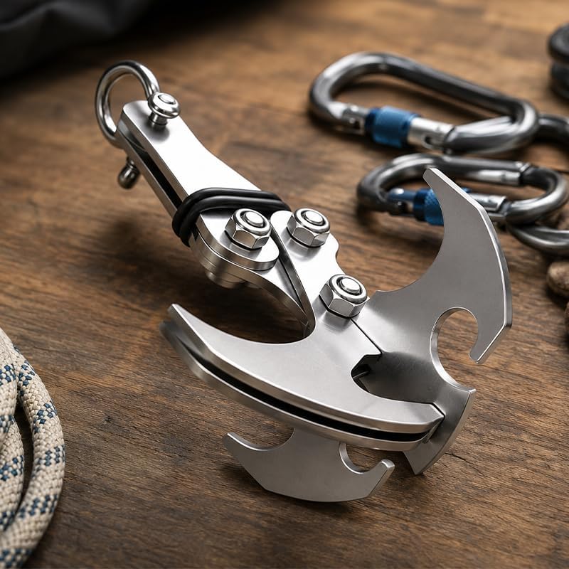 Climbing Claw Stainless Steel Foldable 4-Claw Grappling Hook image 3