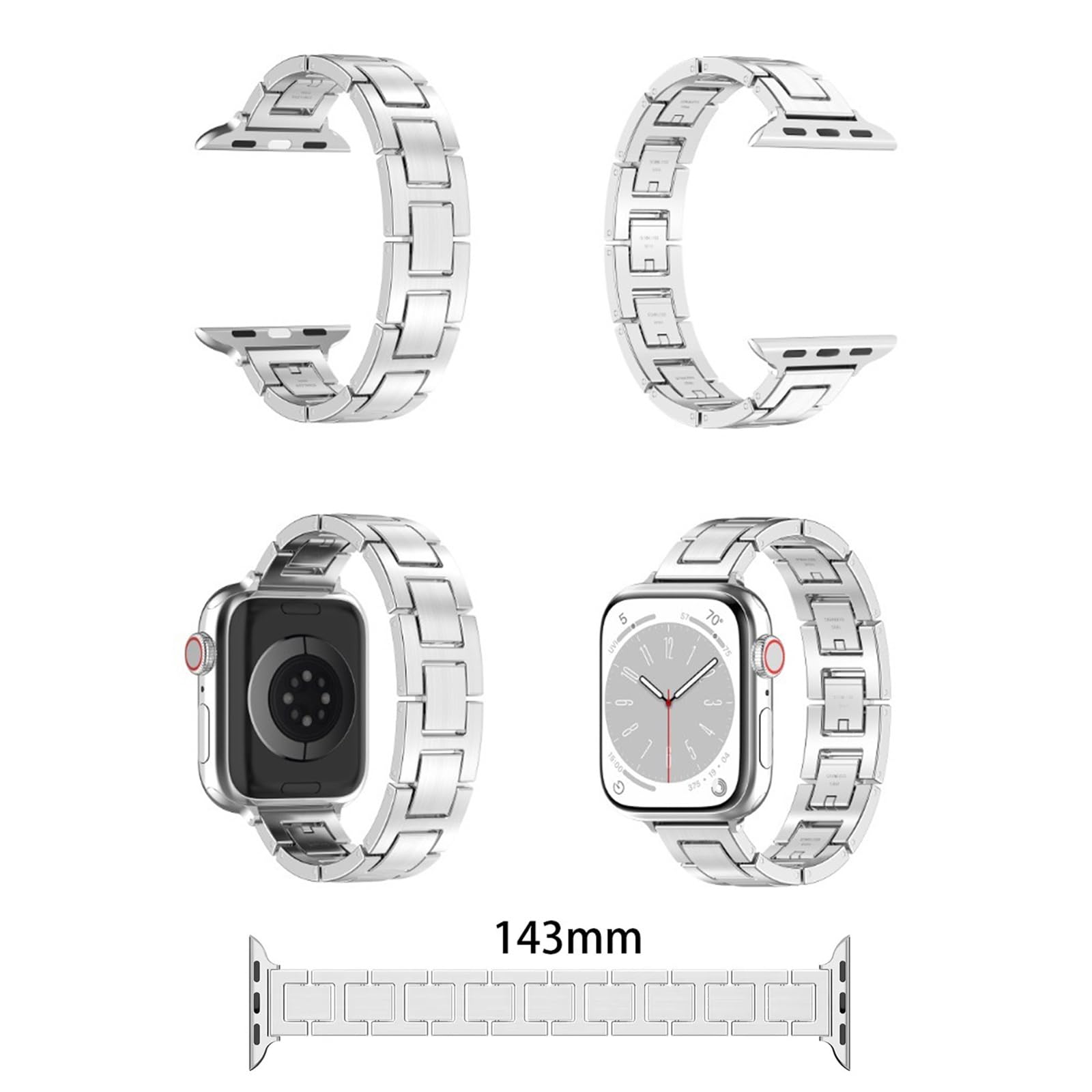 Pasek kompatybilny z zegarkiem Apple Watch 49 mm, 45 mm, 44 mm, 42 mm, 41 mm, 40 mm, 38 mm, zapasowa metalowa opaska na nadgarstek ze stali nierdzewnej do iWatch SE Ultra 1, 2, serii 9, 8, 7,