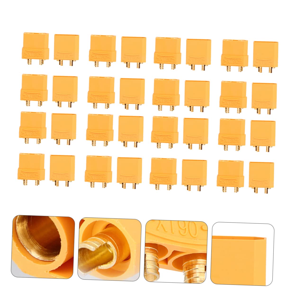 GLEAVI 24paires Connecteurs t Pour Batterie Rc Male Femelle Compatible Modèles Avion Quadcopter Voiture Et Bateau Et Anti-flamme