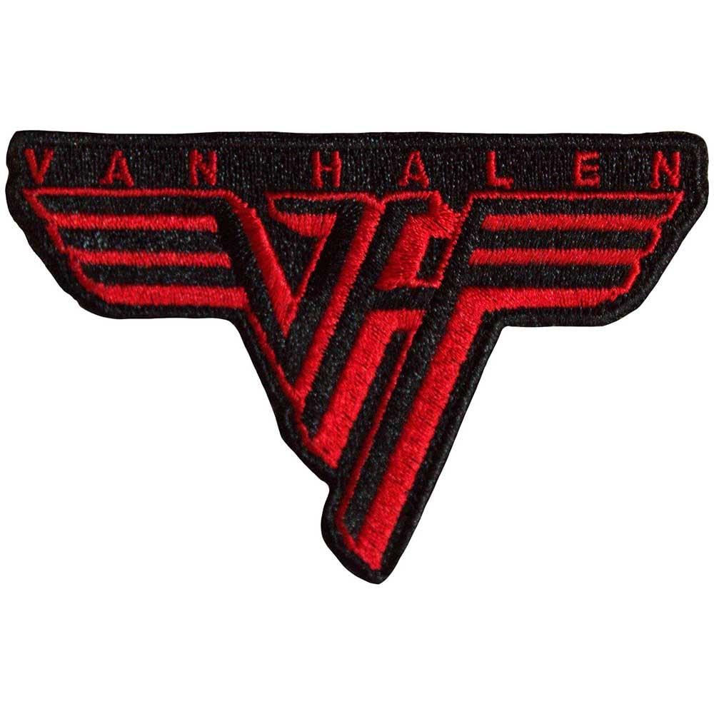 Van Halen Fabric Logo Iron-on Patches (One Size) (Black, Red)