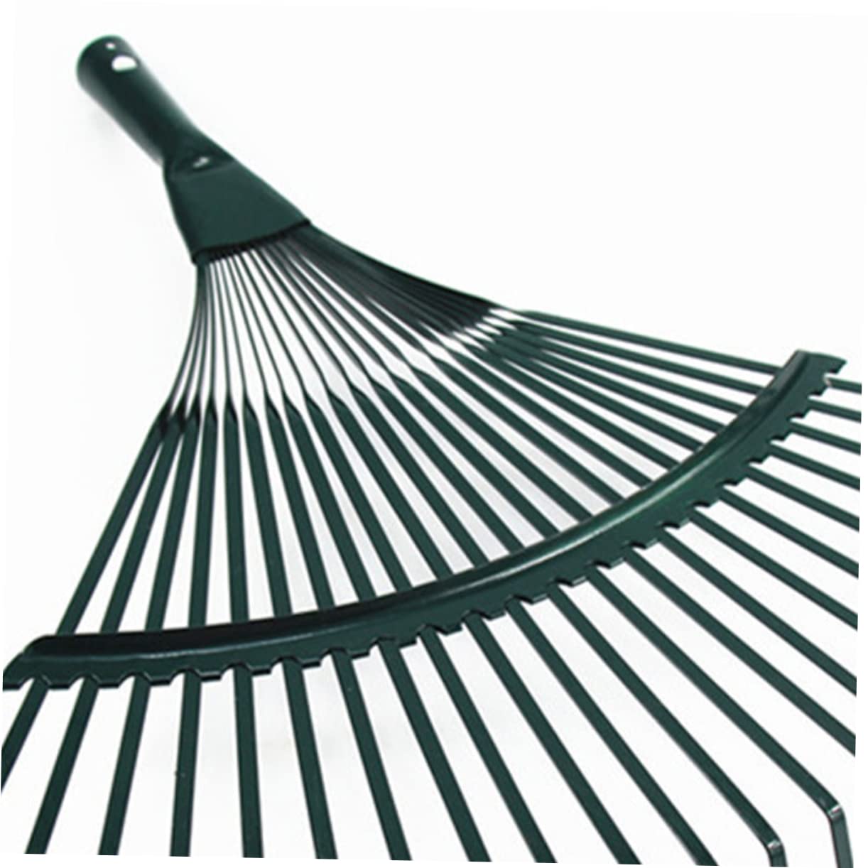 POPETPOP Râteau à Feuilles de Jardin Outil Pratique pour Nettoyage Extérieur et Ferme Manche en Bois 2 Pièces Couleur Aléatoire 22 Dents en Acier à Haute Teneur en Carbone