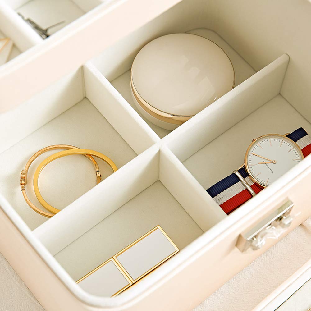 Beau Sac de Maquillage avec Cloisons Amovibles Sac de Rangement cosmétique Trousse à Maquillage Beauty Case pour Pinceaux de Maquillage Vernis à Ongles ect Hermétique