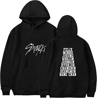 Xkpopfans SKZ Hoodie Korea Pop SKZOO Sweatshirt Woojin Felix Hyunjin Minho Pullover Sweater